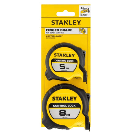 Stanley Duopack Rolbandmaat Control-Lock 5m / 8m - STHT37261-0