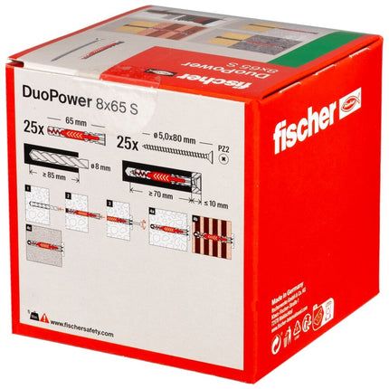 Fischer Duopower 8x65 S met schroef - 538256