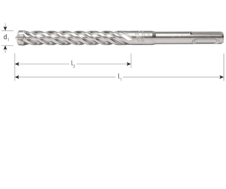 Rotec SDS-plus QUATTRO-X Hamerboor 4-Snijder 15x400/450mm - 202.1503