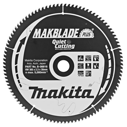 Makita Zaagblad Q+C 305X30X2,3 100T 5G - B-08816