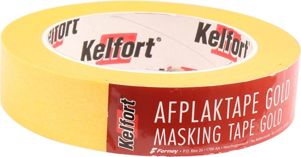 Kelfort Afplaktape 25mm X 50M Gold - 1516608