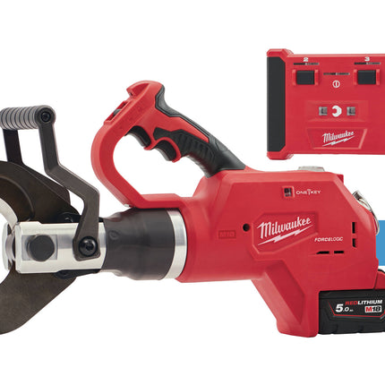 Milwaukee M18 HCC75R-502C Hydraulische Ondergrondse Kabelkniptang - 2x5Ah 18V