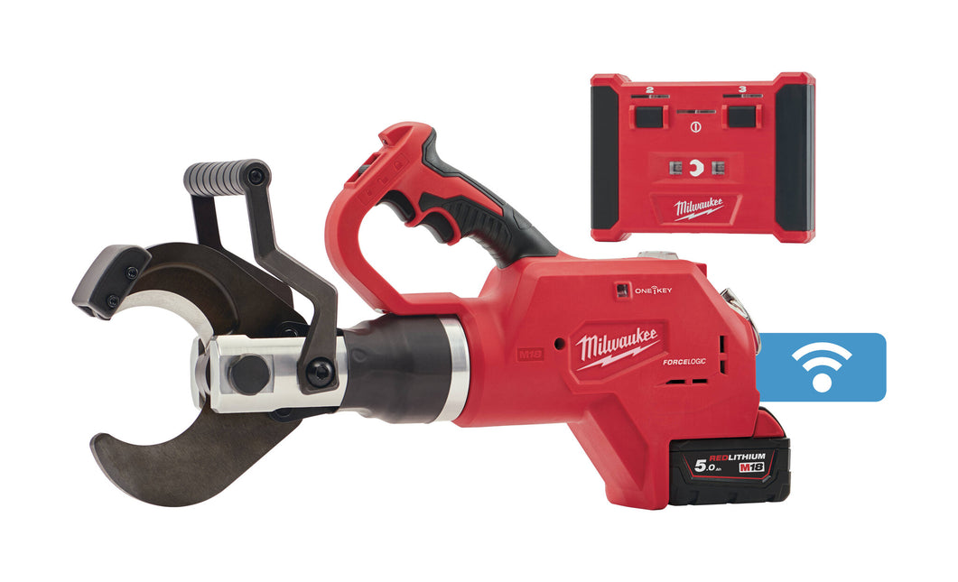 Milwaukee M18 HCC75R-502C Hydraulische Ondergrondse Kabelkniptang - 2x5Ah 18V