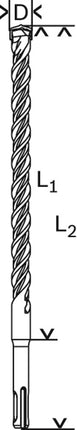 Bosch SDS-plus-5 Hamerboren Ø6mm 100/165mm - 2608585617