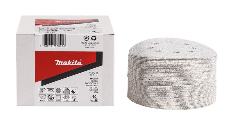 Makita Schuurschijf 125mm K80 White Velcro - P-37409