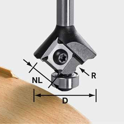 Festool Keermes-afrondfrees S8 HW R1 D28 KL12,7 MFK - 499811