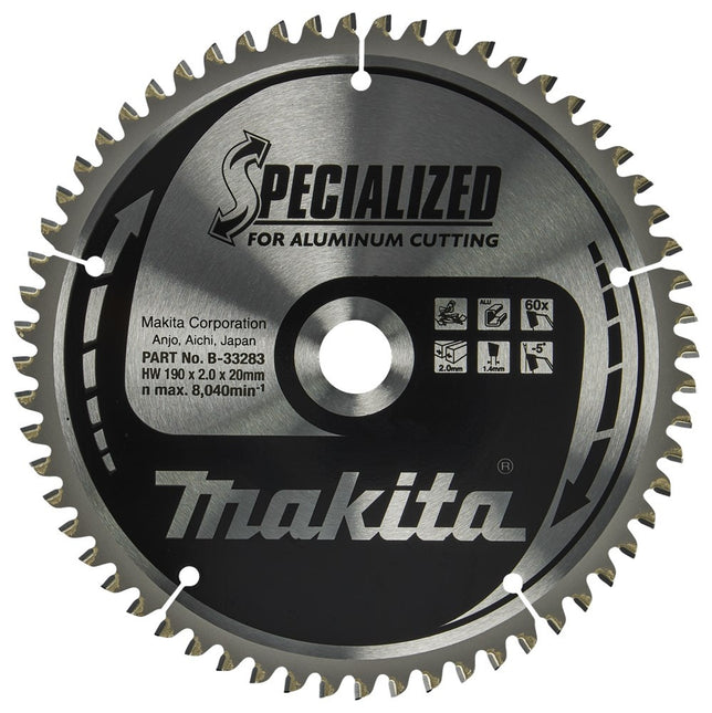 Makita Zaagb Alu 190X20X2,0 60T -5G - B-33283