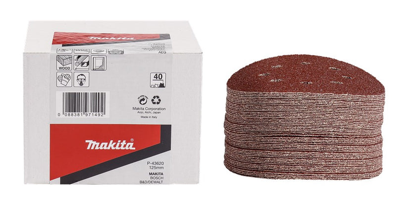 Makita Schuurschijf 125mm K240 Red Velcro - P-43686