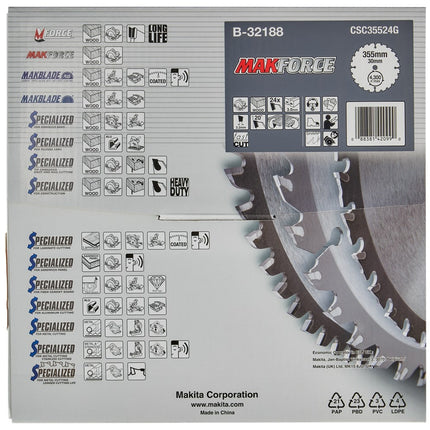 Makita Zaagblad Hout 355x30x3mm 24T 20G - B-32188