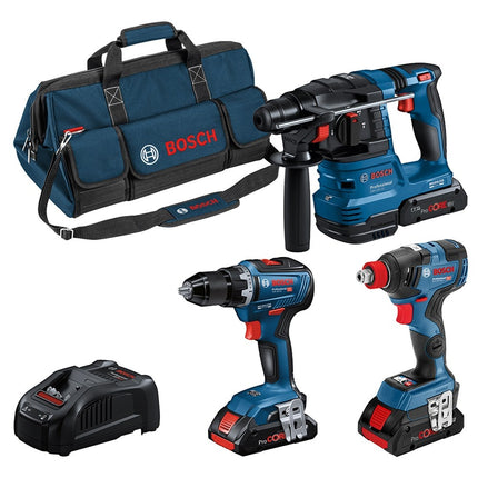 Bosch 3-Delige Toolkit GSR18V-55 + GDX18V-200 + GBH18V-22 - 0615A5003B