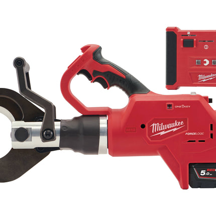 Milwaukee M18 HCC75R-502C Hydraulische Ondergrondse Kabelkniptang - 2x5Ah 18V