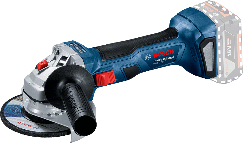 Bosch GWS 18V-7 Haakse slijpmachine in Doos - 06019H9003