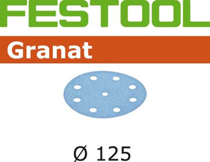 Festool Schuurpapier Granat STF D125/8 P80 GR/10 - 497147