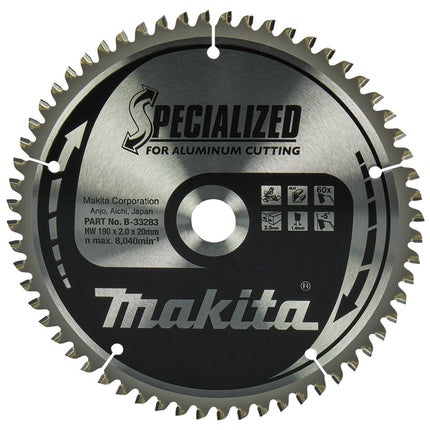 Makita Zaagb Alu 190X20X2,0 60T -5G - B-33283