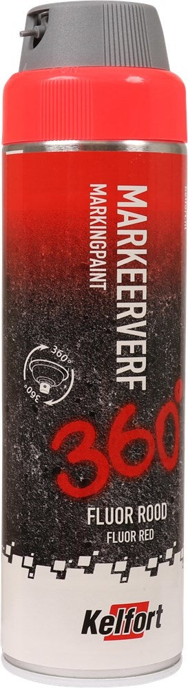 Kelfort Markeerverf 360 Graden Fluor Rood 500 ml - 1526291