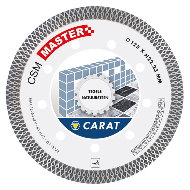 Carat Diamantzaag Tegels Ø125X22,23mm - Type CSM Master - CSMM125300