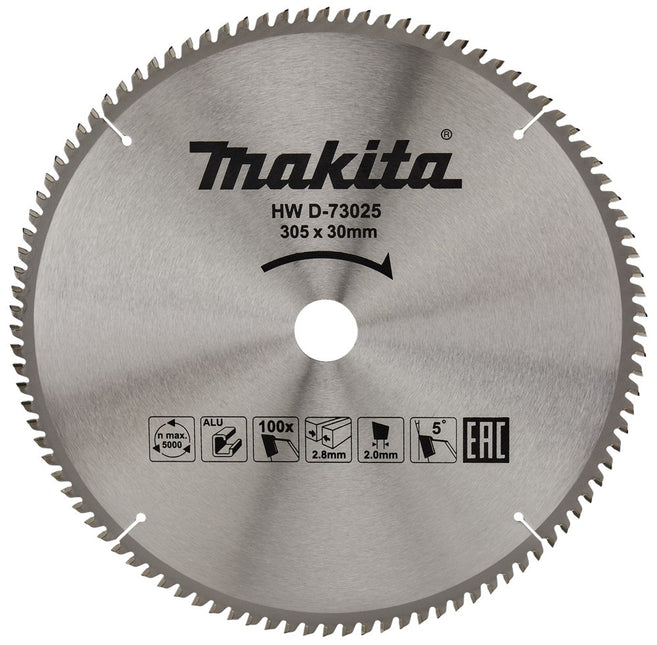 Makita Zaagblad Aluminium 350x30x2.8mm 100T 5G - D-73025