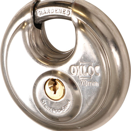 Oxloc Discus Hangslot RVS 70mm - Verschillend KA 701