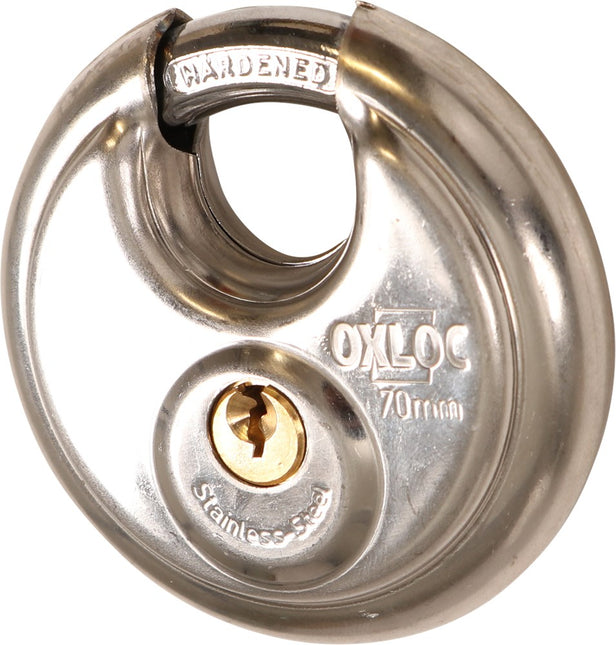 Oxloc Discus Hangslot RVS 70mm - Verschillend KA 701