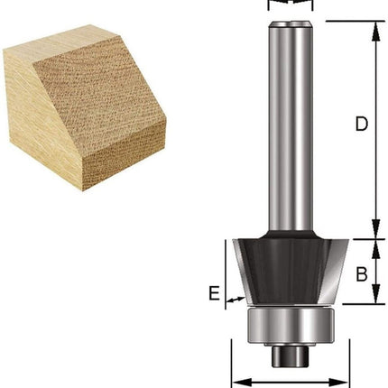 ENT Fasefrees HM 45 graden met lager Kolf 8mm - 7913746