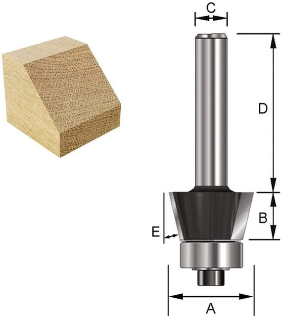 ENT Fasefrees HM 45 graden met lager Kolf 8mm - 7913746