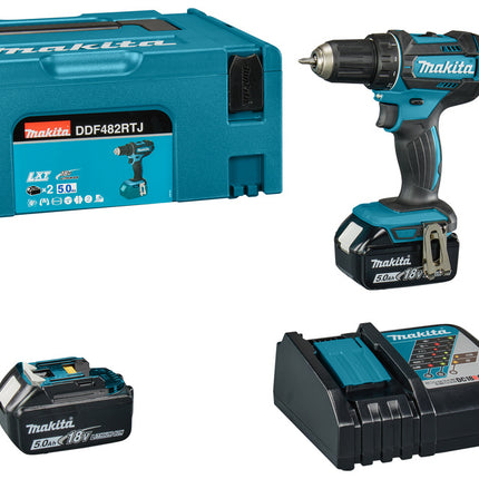 Makita DDF482RTJ 18V Boor-/schroefmachine in Mbox