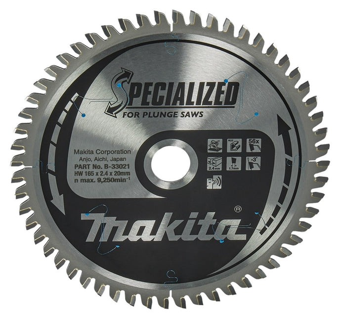 Makita Zaagblad Alu 165X20X2,4 56T -3G - B-33021