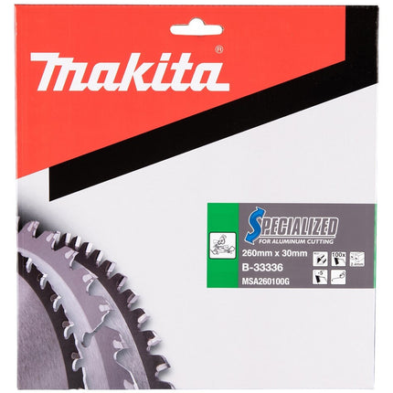 Makita Zaagblad Aluminium 260X30X2,4 100T 5G - B-33336