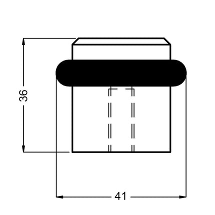 Hermeta Deurbuffer Vloer Mat Zwart - 4735-18