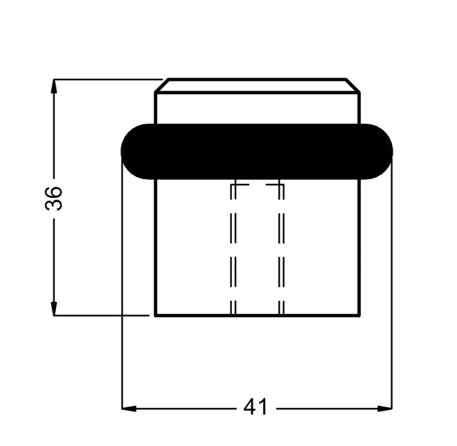 Hermeta Deurbuffer Vloer Mat Zwart - 4735-18