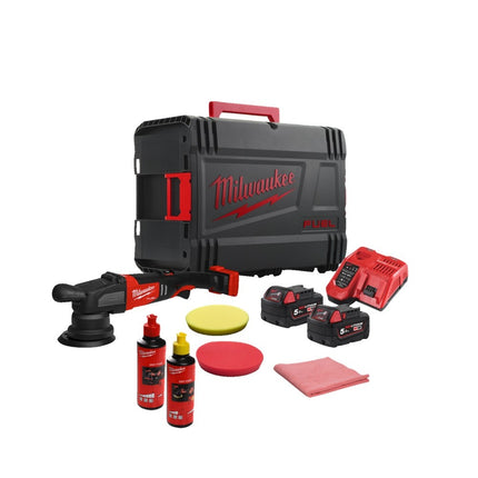 Milwaukee M18 FROP15-502X FUEL Excentrische Polijstmachine KIT, 2x5Ah 18V