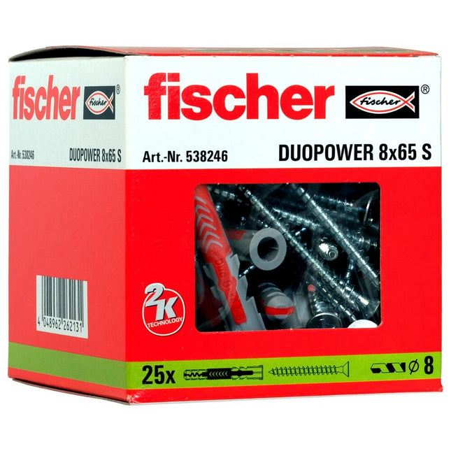 Fischer Duopower 8x65 S met schroef - 538246