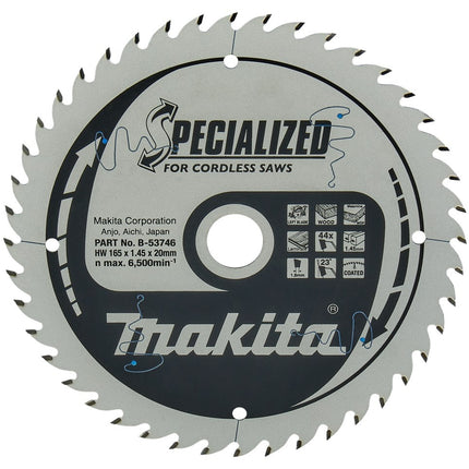 Makita Zaagblad Laminaat 165x20x1.45 44T 23G - B-53746