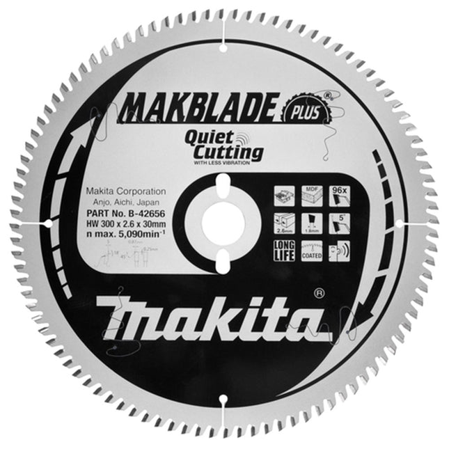 Makita Zaagblad Mdf 300X30X2,6 96T 5G - B-42656