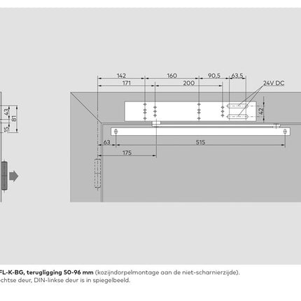 Dorma TS 99 FL-K-BG Vrijloopdranger - 53420501