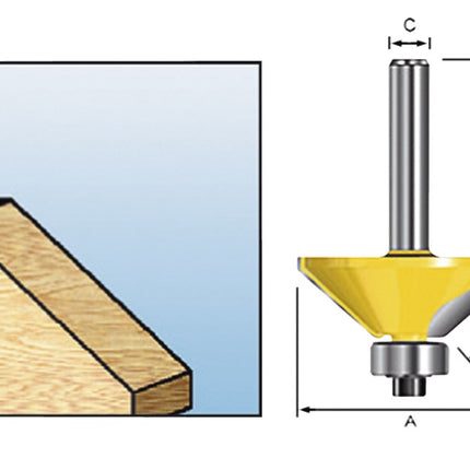 Makita Fasefrees Met Kogellager 45Gr S12 - D-11514