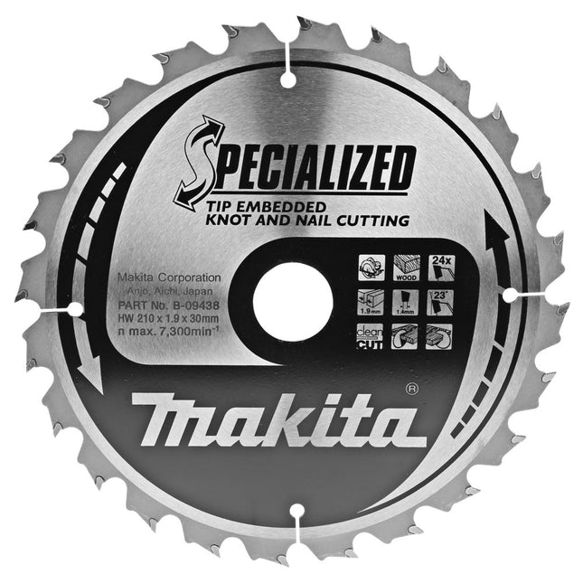 Makita Zaagblad Tipe 210X30X1,9 24T 23G - B-09438