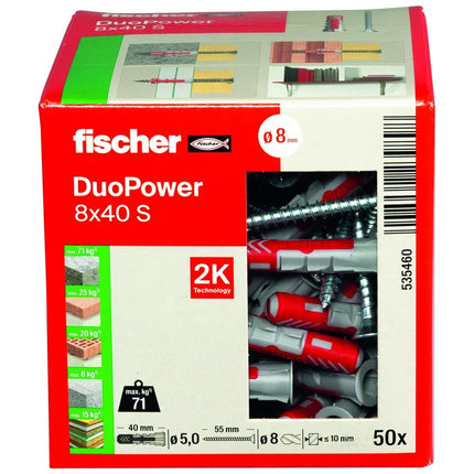 Fischer Duopower 8x40 S met schroef - 535460