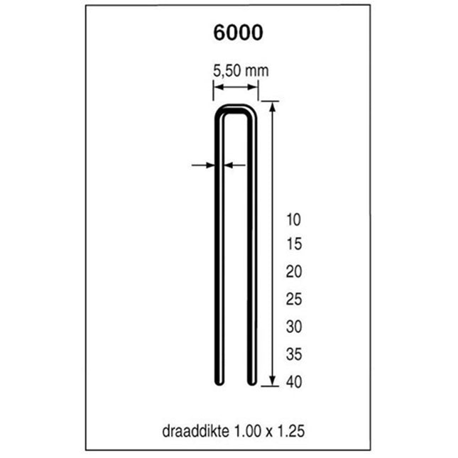 Dutack Niet 6000 serie 20mm CNK 5mille in doos