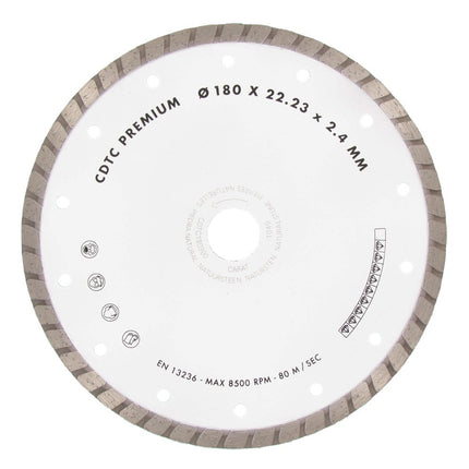 Carat Diamantzaag 180X22,23mm CDTC Classic voor Beton/Nat.Steen - CDTC180300