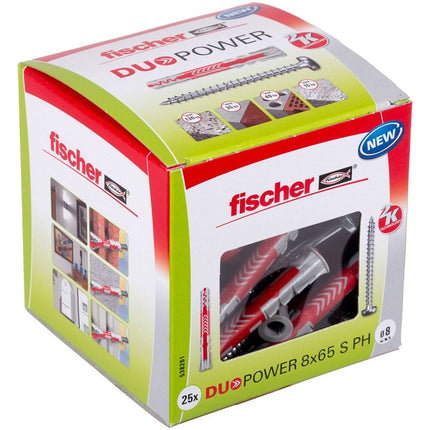 Fischer Duopower 8x65 met bolkopschroef - 538261