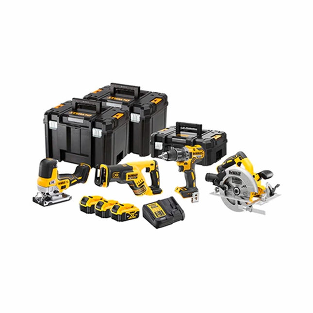 DeWalt DCK480P3T-QW 4-Delige Set DCD791 + DCS570 + DCS335 + DCS367