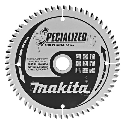 Makita Zaagblad Mdf 165X20X2,2 60T 5G - B-45434