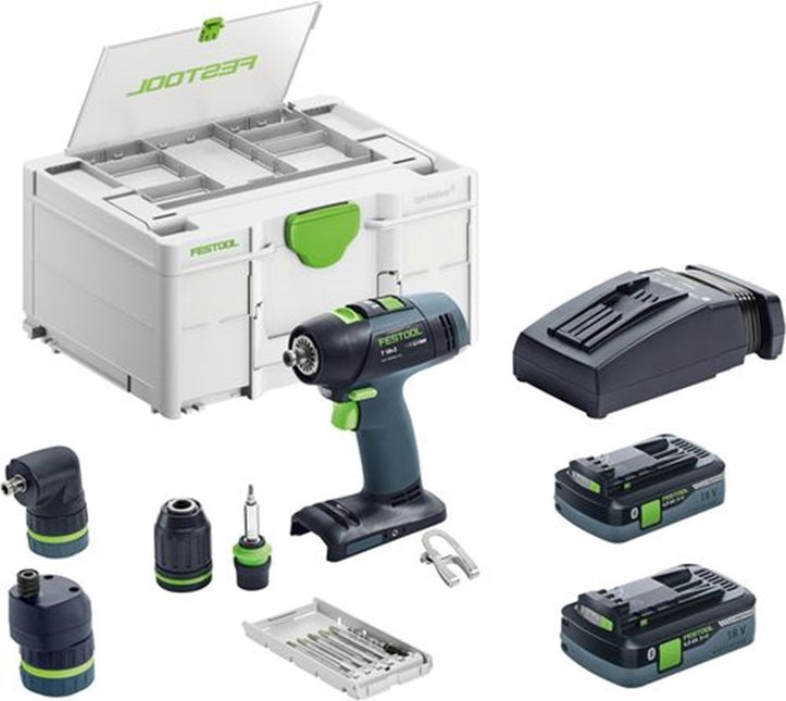 Festool T18+3 HPC4,0 I-Set Accu-Schroefboormachine - 577609