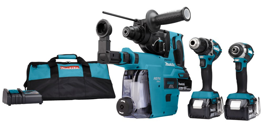 Makita DLX3106TW1 18 V Combiset voor (slag)schroeven en boren in hout en beton