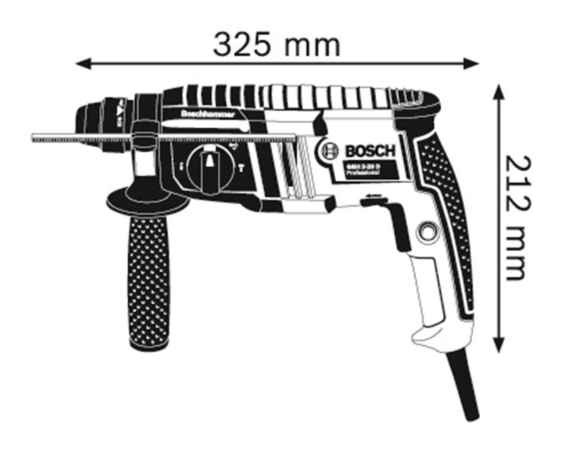 Bosch GBH2-20 D Boorhamer in Koffer - 061125A400