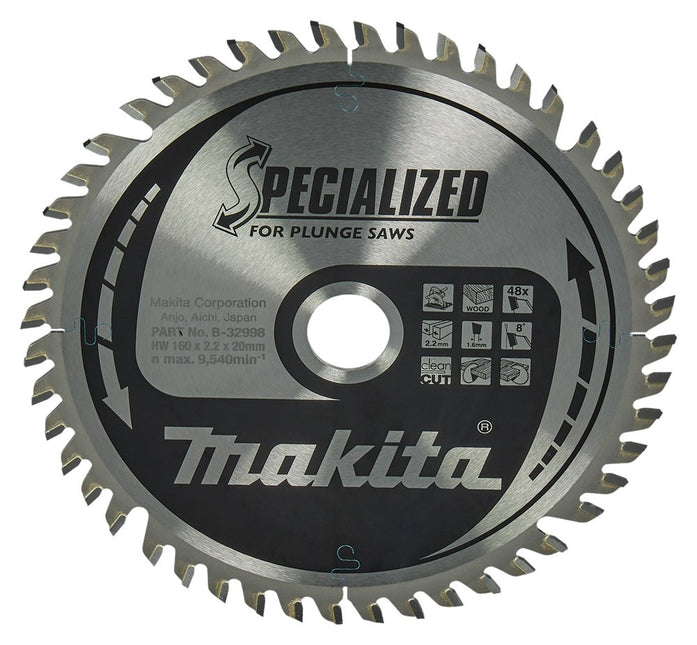 Makita Invalzaagblad Hout 160X20X2,2 48T 8G - B-32998