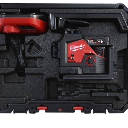 Milwaukee M12 3PLKIT-401P 3D Laser met 3 Groene 360° Lasercirkels - 1x4Ah 12V