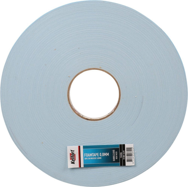 Kelfort Foamtape Dubbelzijdig 0.8mm 19mm X66M - 1526506