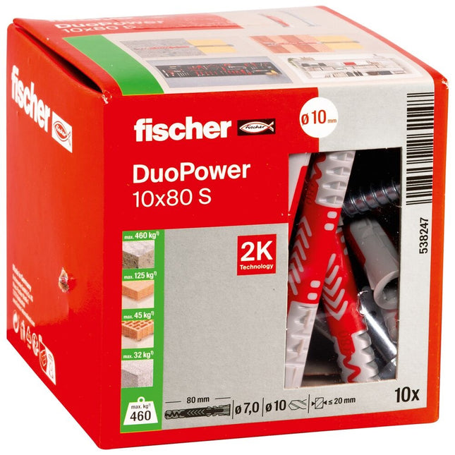 Fischer Duopower 10x80 S met zeskantschroef - 538247